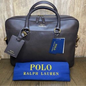 ❌SOLD❌Polo Ralph Lauren Men's Leather Briefcase Bag NWT